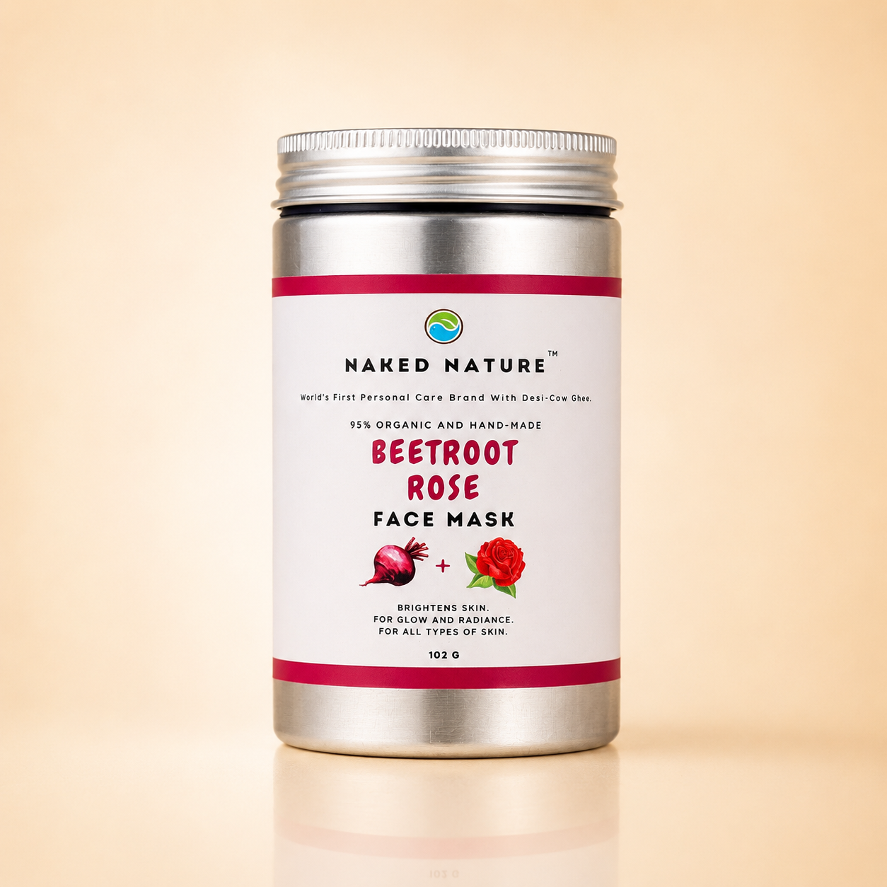 Beetroot + Rose Face Mask - Gives Clear and Pink Skin Texture.