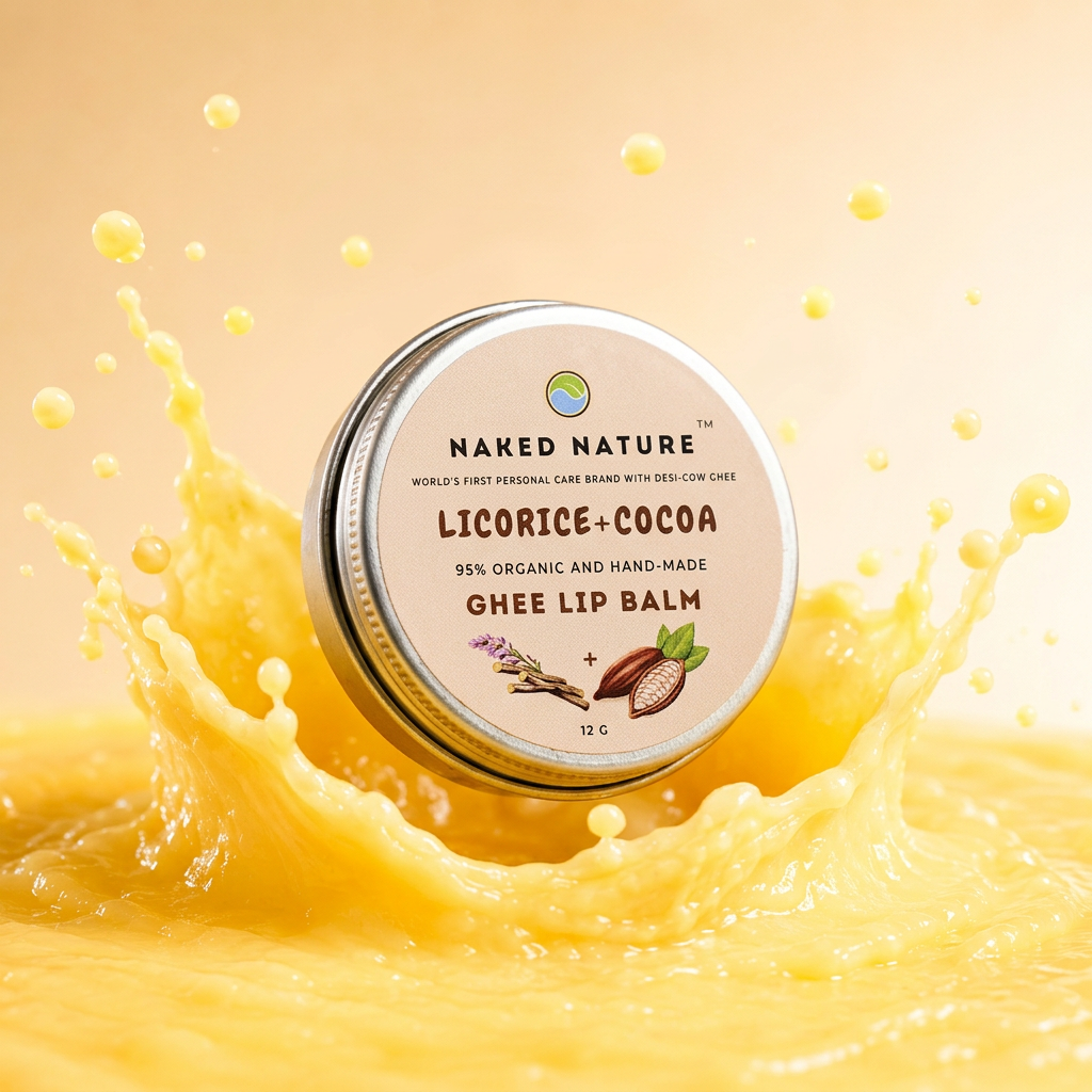 Licorice, Cocoa & Ghee Lip Balm – For Naturally Soft, Smooth & Even-Toned Lips