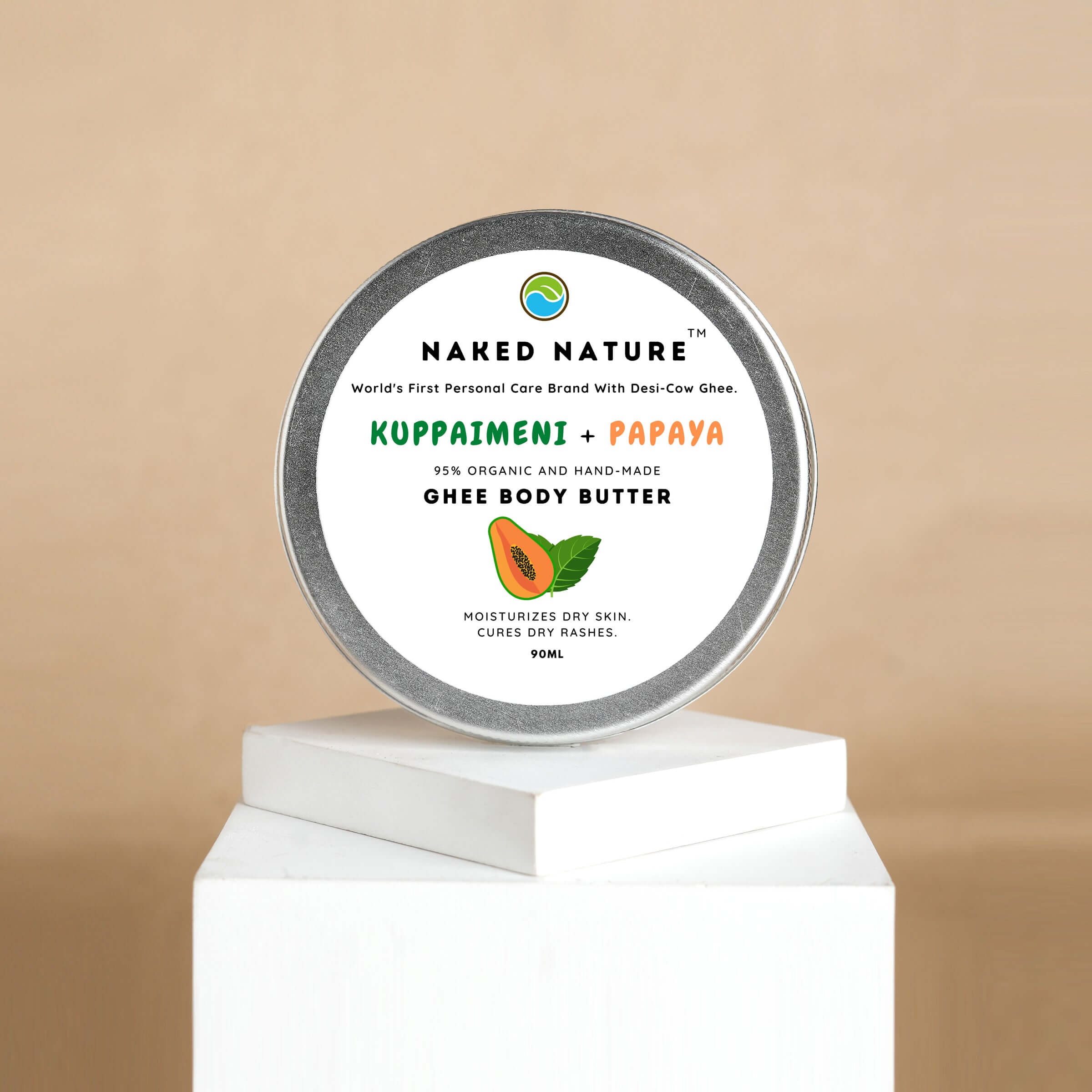 Ghee Body Butter (Kuppaimeni + Papaya) - Moisturizes Dry Skin and Cures Dry Rashes.