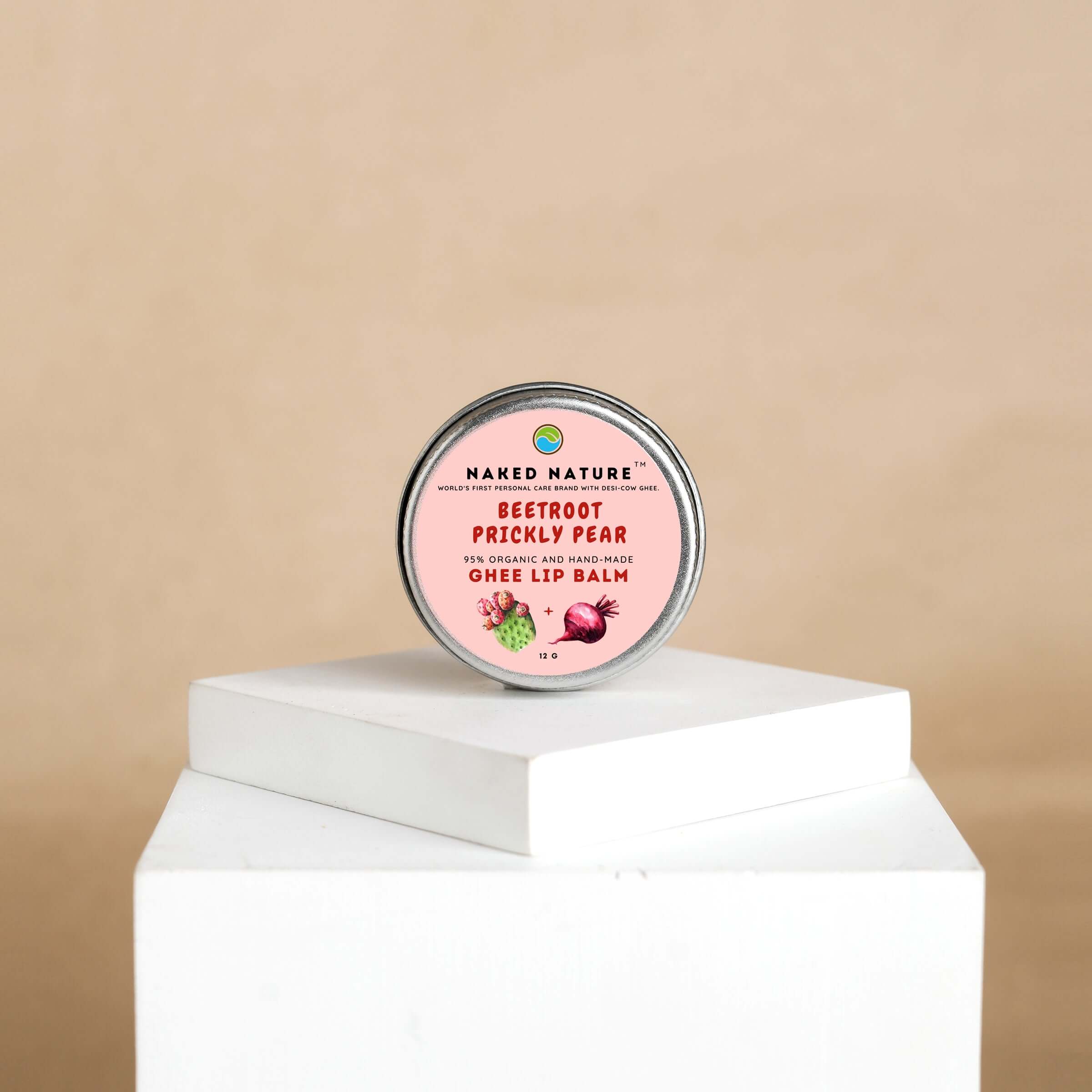 Beetroot, prickly pears Ghee Lip Balm (12g)