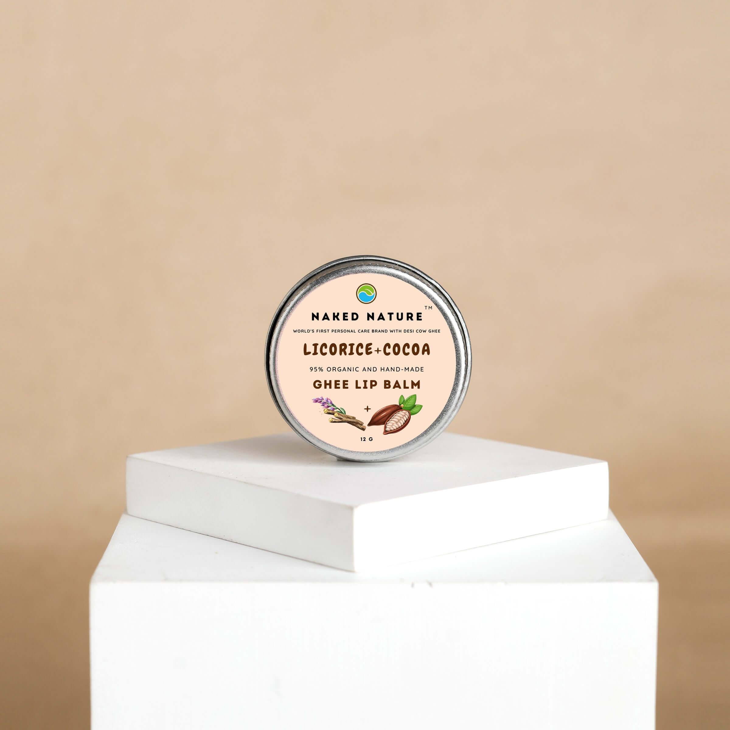 Licorice, Cocoa Ghee Lip Balm - For Lip Pigmentation and Cures Chapped Lips.