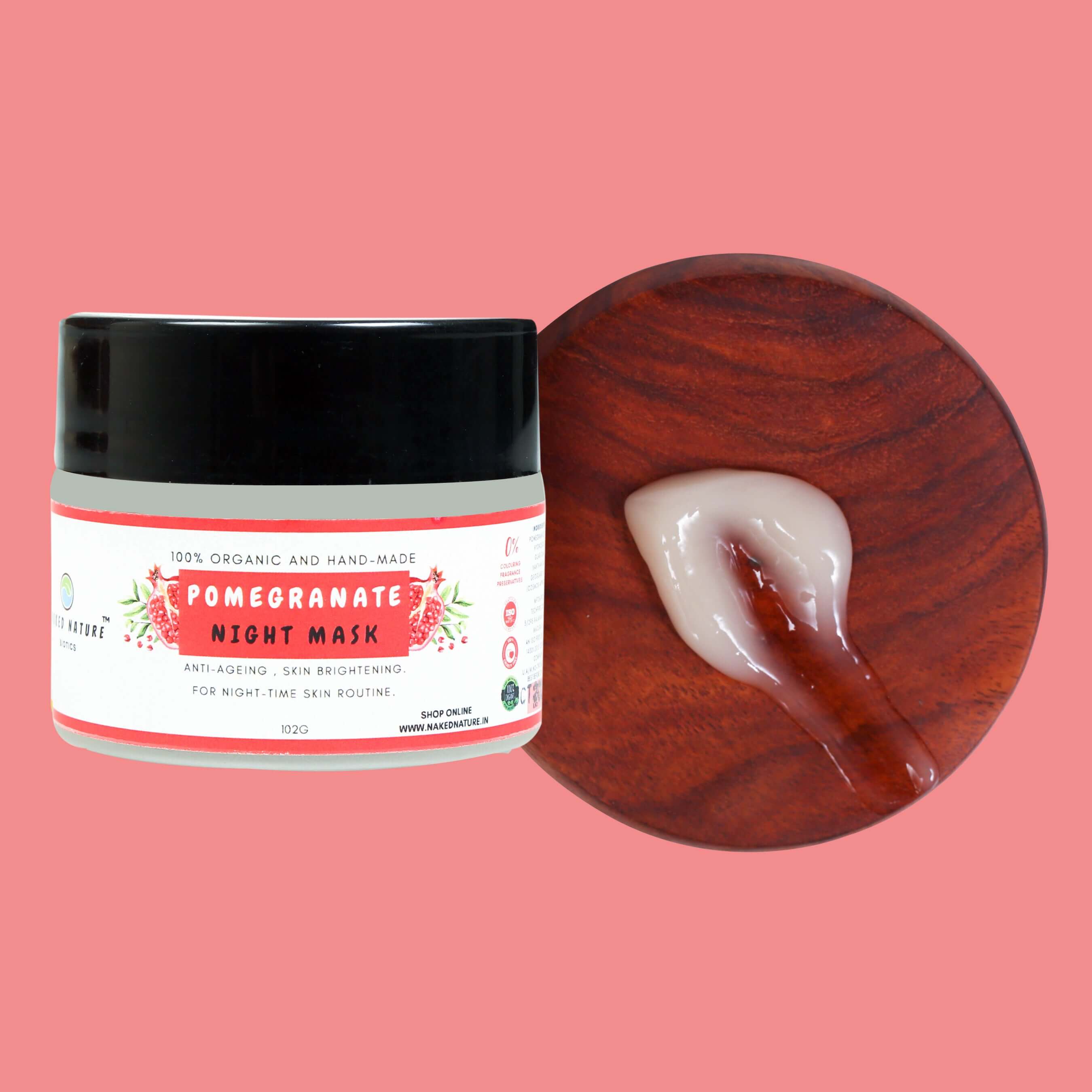 Pomegranate Night Mask (102G) - For Dullness, Anti-Ageing and Skin Brightness.