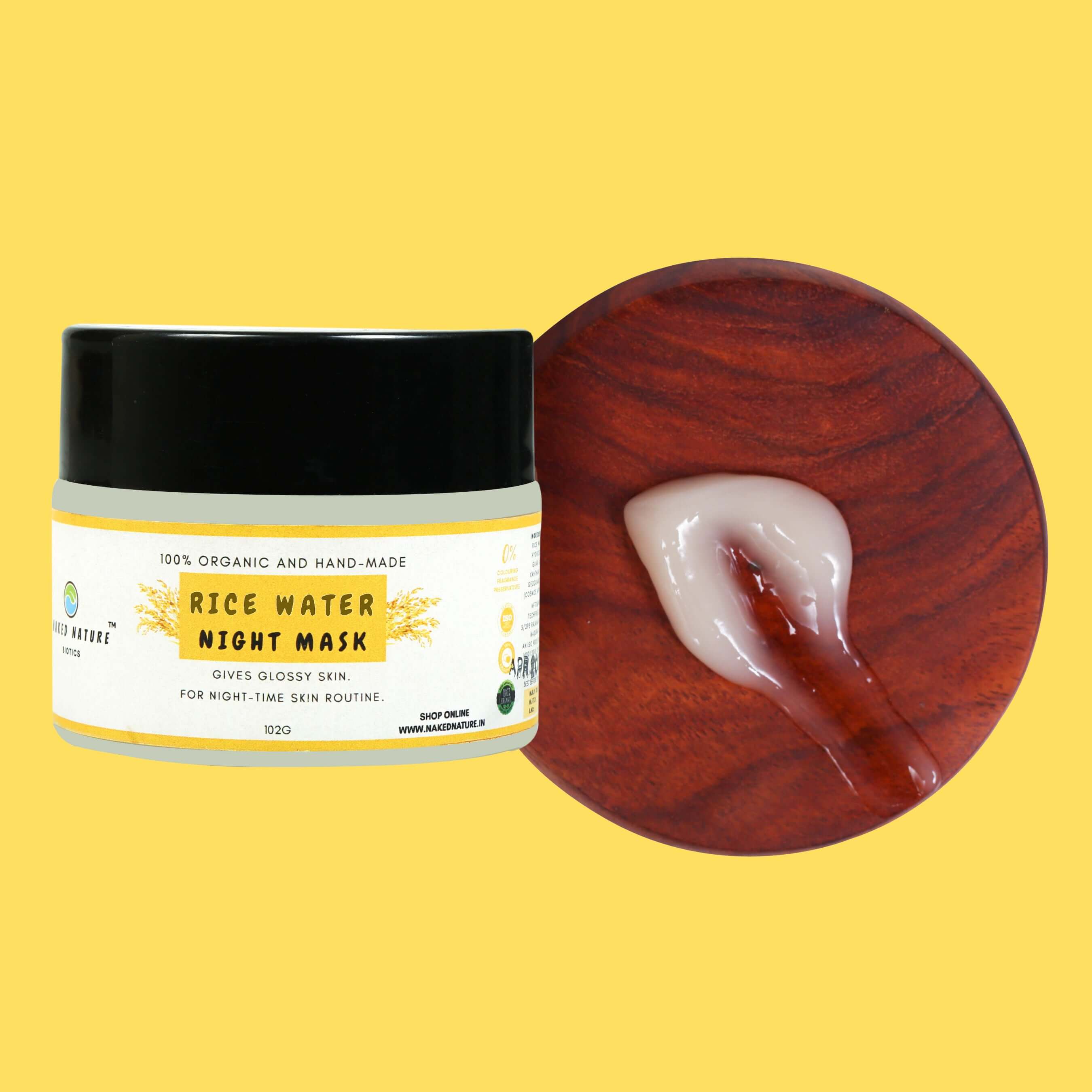 Rice Water Night Mask (102G) - For Clear, Bright and Glossy Skin.