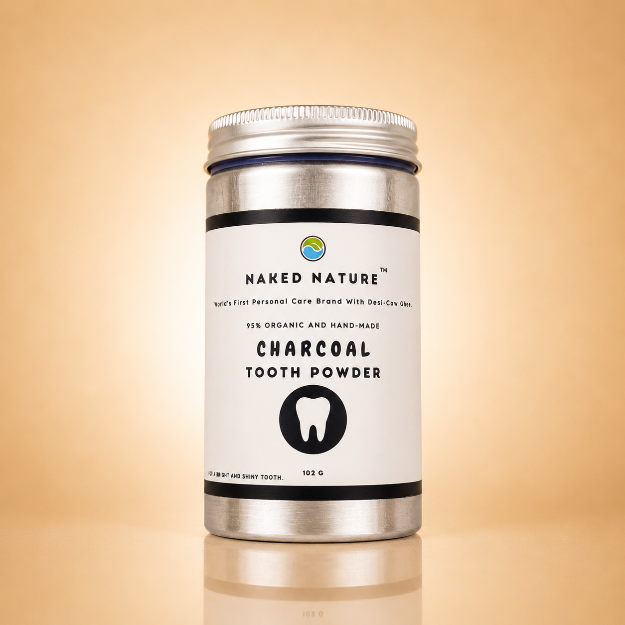 Charcoal And Ash Tooth Powder (102g) - Removes Yellow Stain and Gives Clear White Teeth.