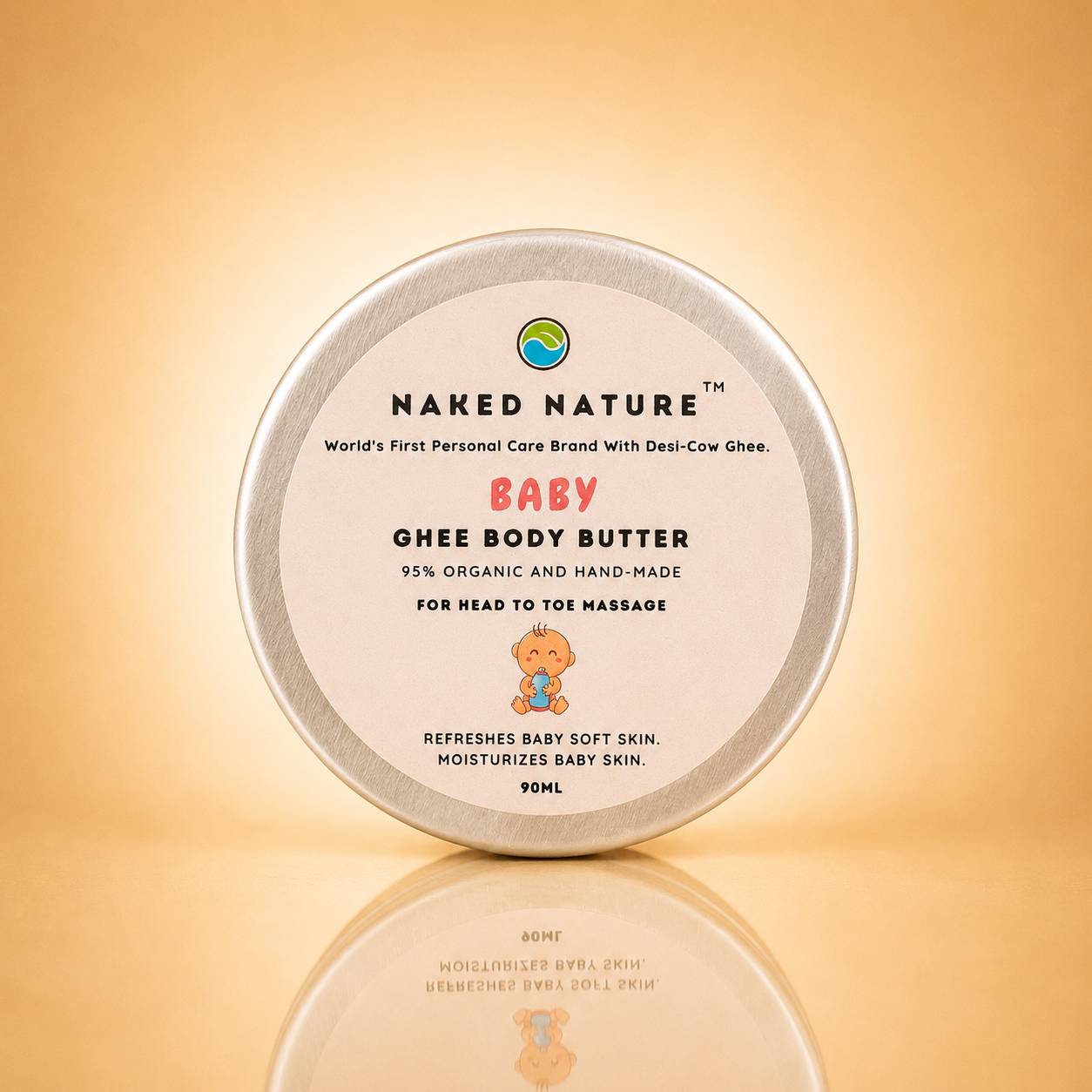 Baby Ghee Body Butter (90 ml) - For Massage, Baby Soft Skin and Moisturise Baby Skin.
