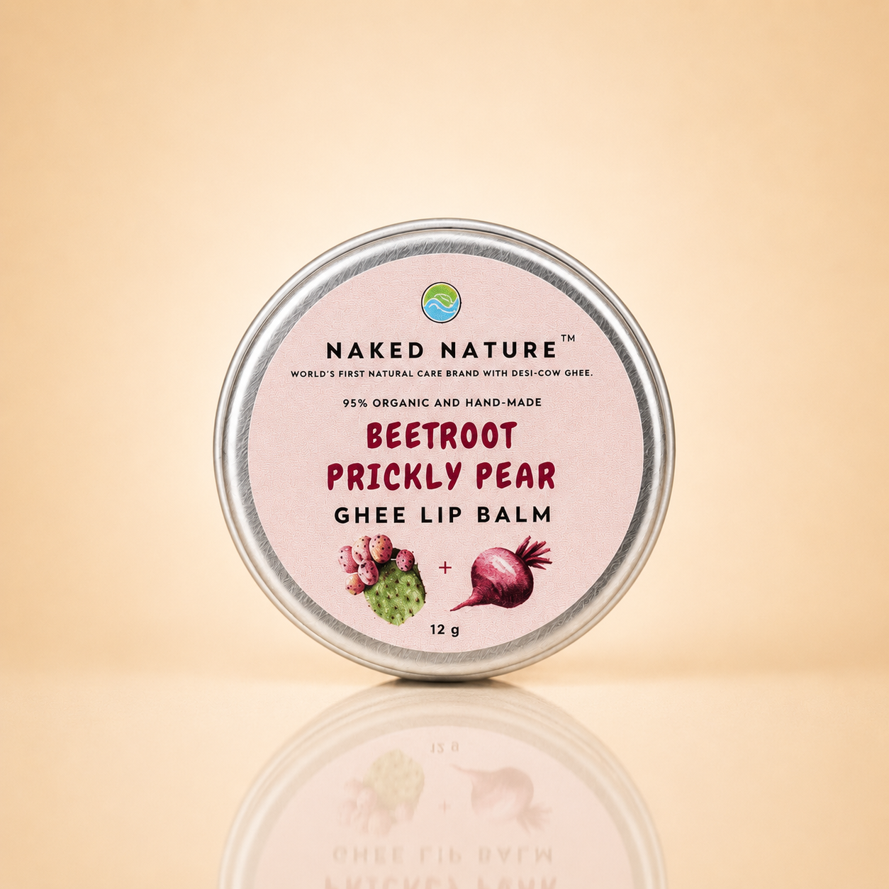 Beetroot, prickly pears Ghee Lip Balm (12g)