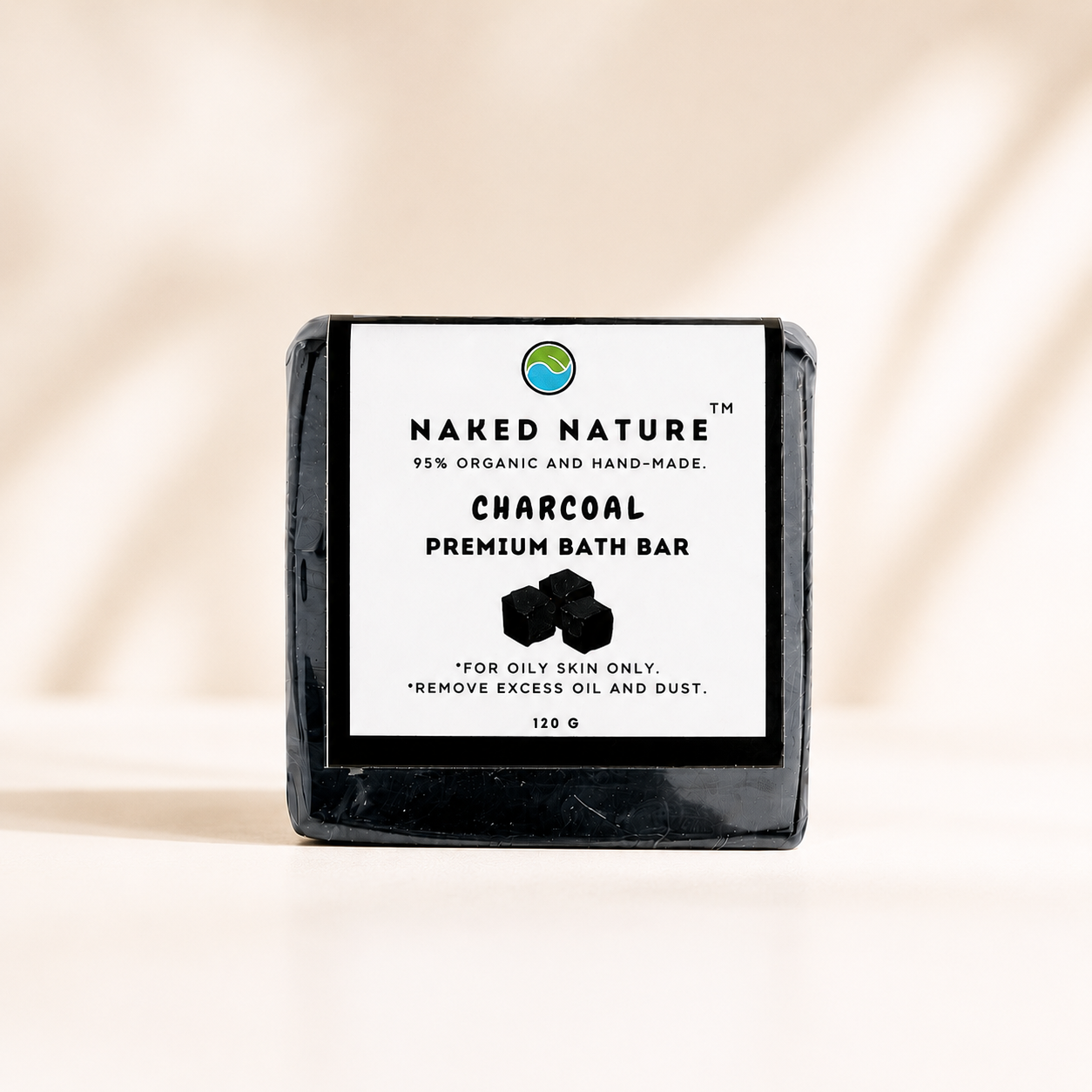 Charcoal Soap (120 g) - For Oily Skin, Removes Skin Dirt and Gives Clear Skin.
