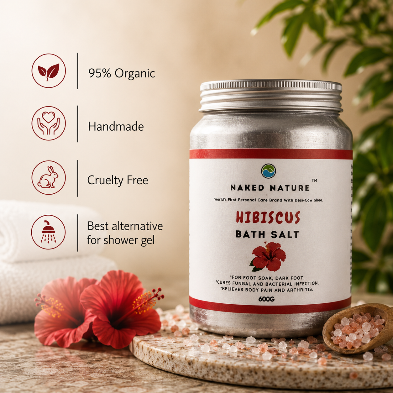 Hibiscus Bath Salt (636G)