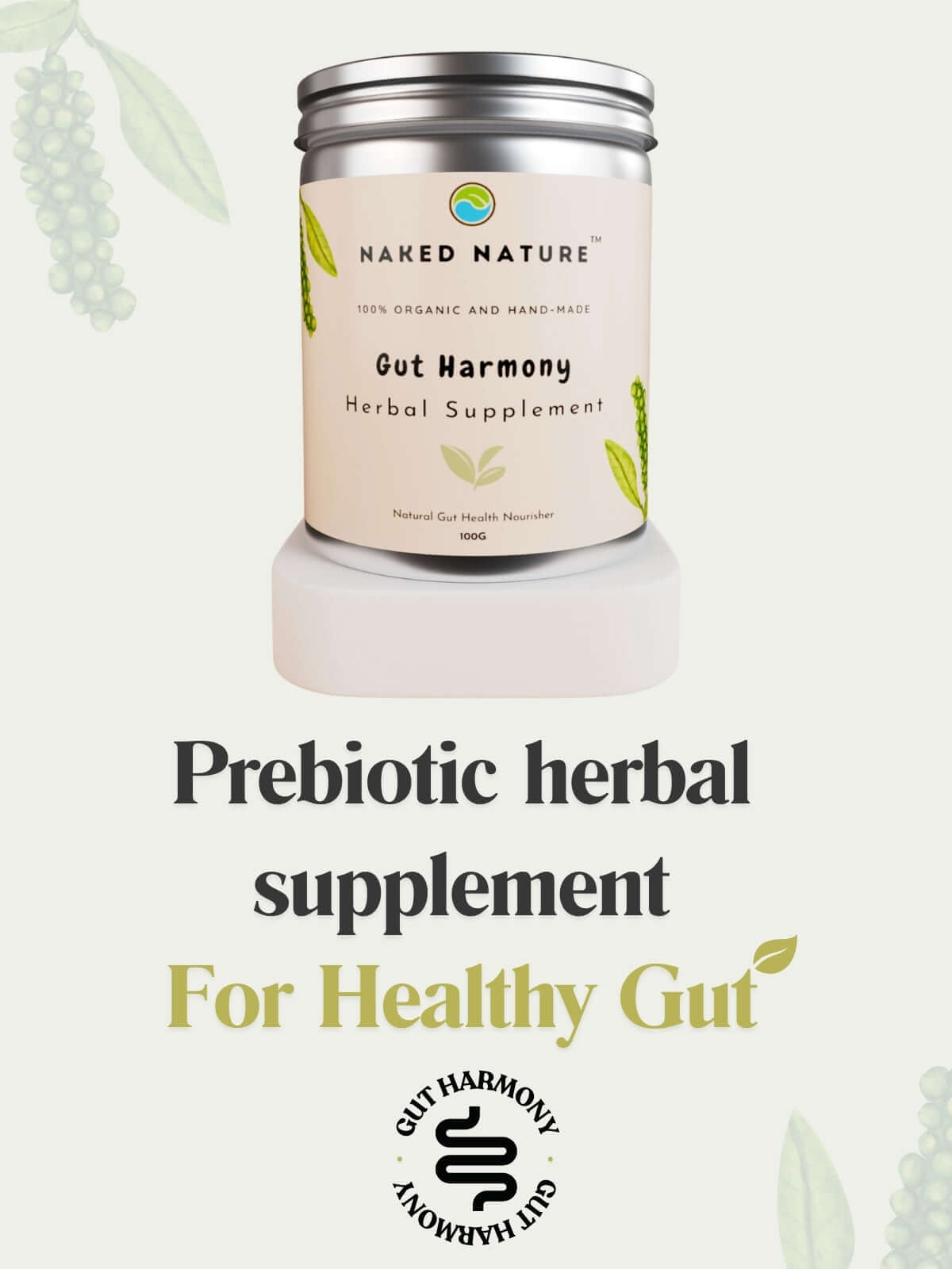 Prebiotic herbal supplement banner mobile