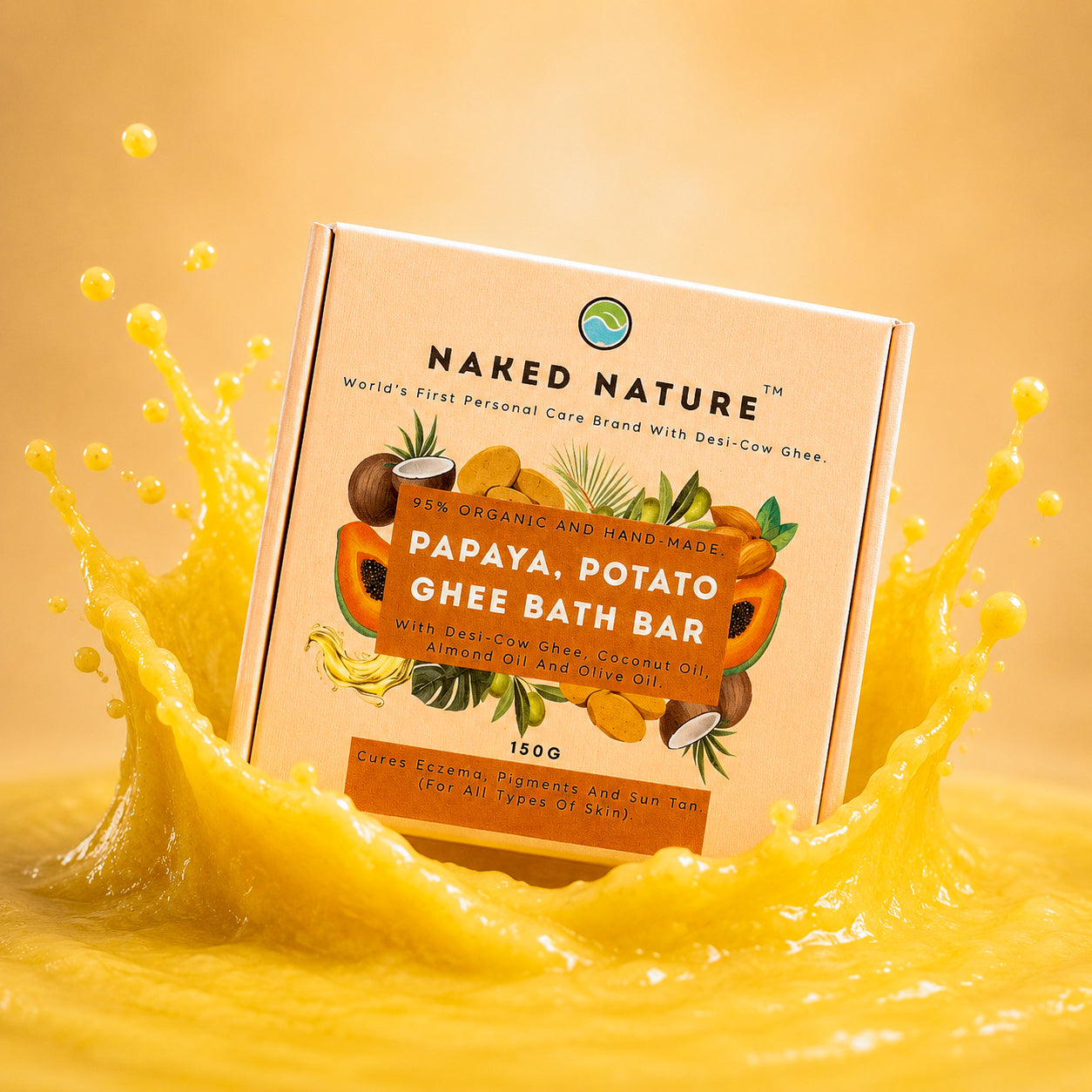Papaya, Potato Ghee Bath Soap