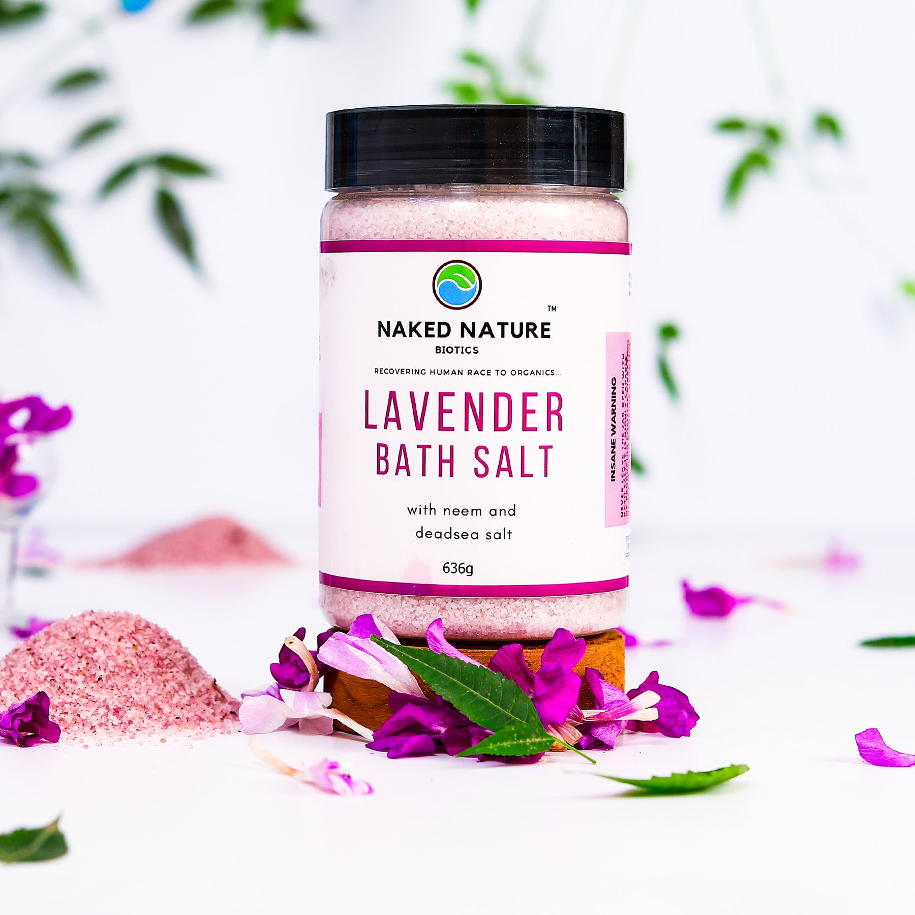 Lavender Bath Salt (636G) - For Foot Soak, Cures Dark Foot, Anti-Fungal and Relieves Body Ache.