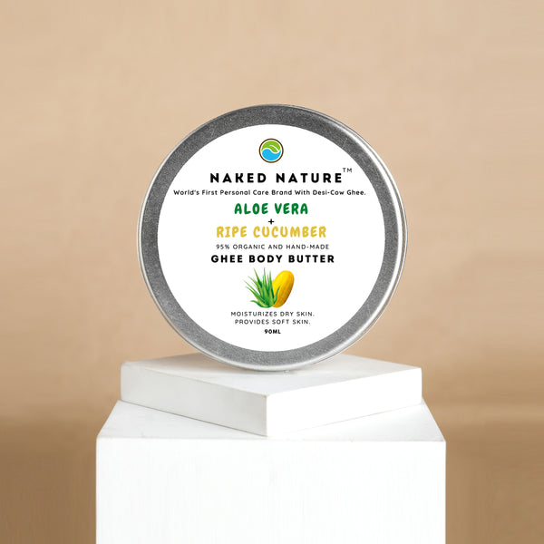 Ghee Body Butter (Ripe Cucumber + Aloevera) - For Dry Skin.