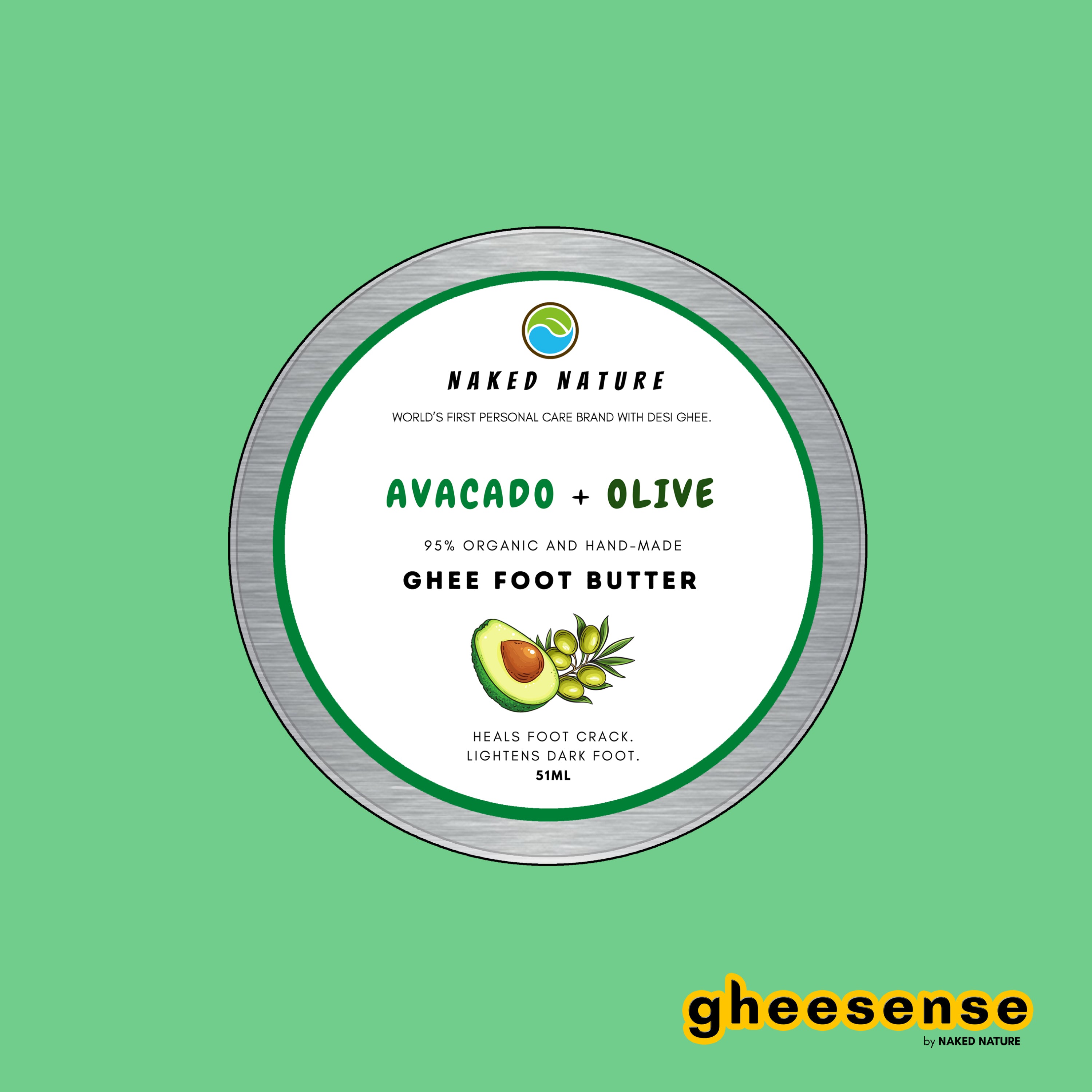 Avacado, Olive Ghee Foot Butter (50 g)